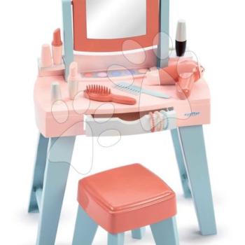 Pipere asztal kisszékkel Mademoiselle My First Beauty Table Écoiffier hajszárítóval 11 kiegészítő 12 hó-tól kép