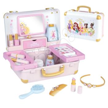 Pipere koffer Disney Princess Beauty Vanity Smoby fodrászat szépség szalon és köröm stúdió 13 kiegészítővel 3 évtől kép