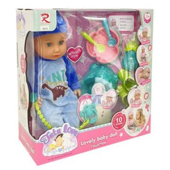 Pisilős, hangot adó fiúbaba kiegészítőkkel kép