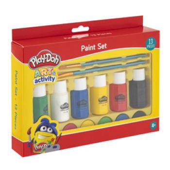 Play-Doh - Festékkészlet, 6 x 30 ml akrilfesték + 2 ecset + 5 vízfesték kép