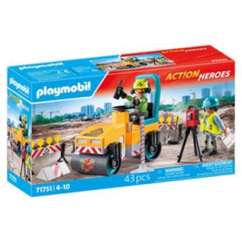 Playmobil: Útépítés úthengerrel és földmérővel kép
