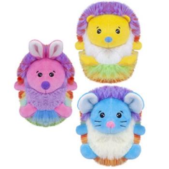 Plüss állat szivárvány színű 10cm 3 féle kép