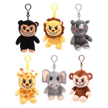 Plüss állatok ketrecben, 6 féle kép