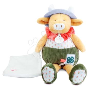 Plüss boci kendővel dédelgetésre Aneth the Cow In my Garden Pantin with a Comforter Doudou et Compagnie ajándékcsomagolásban 28 cm 0 hó-tól DC4323 kép