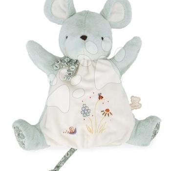 Plüss egérke kesztyűbáb Mouse Doudou Puppet Petites Chansons Kaloo zöld 24 cm puha plüssből 0 hó-tól kép