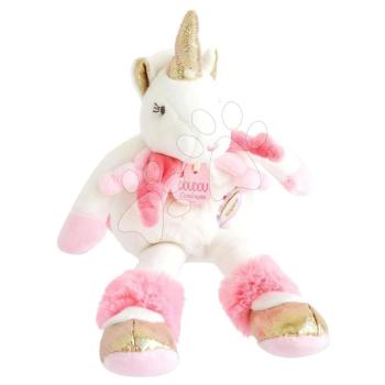 Plüss egyszarvú Unicorn Lucie la Licorne Doudou et Compagnie arany-rózsaszín 22 cm ajándékcsomagolásban 0 hó-tól DC3313 kép