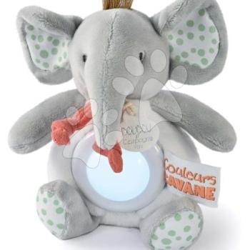 Plüss elefánt éjjeli fénnyel Nightlight Couleurs Savane Doudou et Compagnie szürke 15 cm 0 hó-tól kép