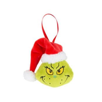 Plüss Grincs fej Mikulás sapkával kép