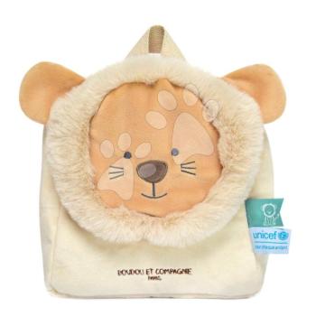 Plüss hátizsák Lion Backpack Unicef Collection Doudou et Compagnie bézs 18 hó-tól kép