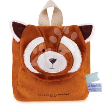 Plüss hátizsák Red Panda Backpack Unicef Collection Doudou et Compagnie piros 18 hó-tól kép