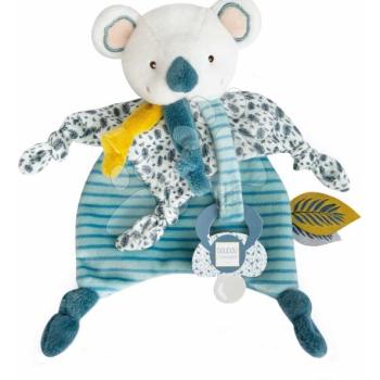 Plüss koala cumitartó csipesszel Yoca le Koala Doudou Dummy Holder Doudou et Compagnie ajándékcsomagolásban kék 20 cm 0 hó-tól kép