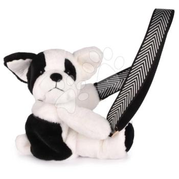 Plüss kutyus crossbody táska Bag Dog Black & White Doudou et Compagnie pánttal fekete-fehér 30 cm 24 hó-tól kép
