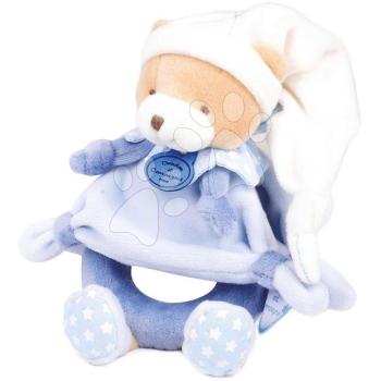 Plüss maci csörgővel Ours Petit Chou Rattle Doudou et Compagnie ajándékcsomagolásban kék 19 cm 0 hó-tól kép