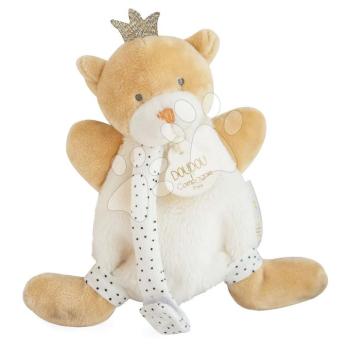 Plüss mackó cumi csipesszel Bear Little King Perlidoudou Doudou et Compagnie barna ajándékcsomagolásban 15 cm 0 hó-tól kép