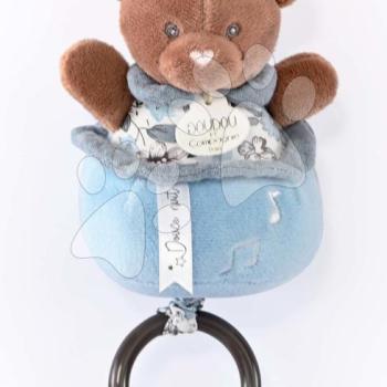 Plüss mackó dallammal Music Box Boh'aime Doudou et Compagnie kék 14 cm 0 hó-tól DC4024 kép