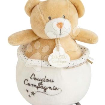 Plüss mackó dallammal Music Box Perlidoudou Doudou et Compagnie barna 14 cm ajándékcsomagolásban 0 hó-tól kép