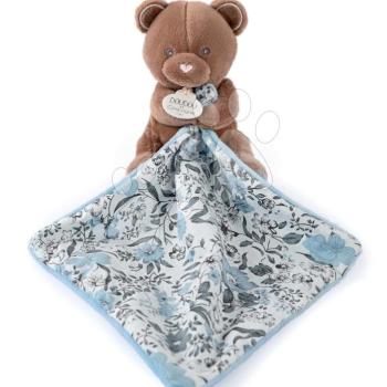 Plüss mackó dédelgetésre Bear Boh'aime Doudou et Compagnie barnás-kék 12 cm 0 hó-tól DC4019 kép