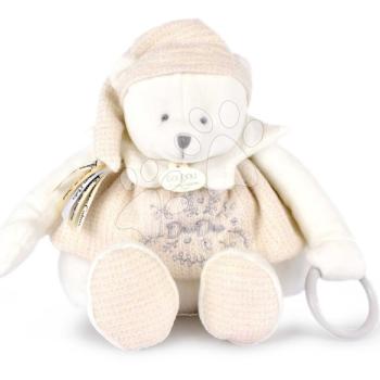Plüss mackó dédelgetésre Dodou 25 Ans Activity Puppet White Doudou et Compagnie fehér 30 cm 0 hó-tól DC4343 kép
