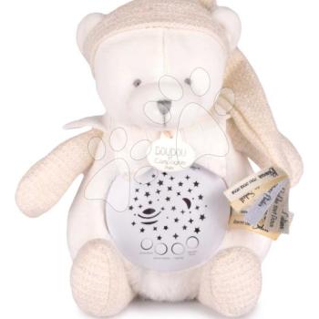 Plüss mackó Doudou 25 Ans Musical Night Light Star Projector White Doudou et Compagnie fénnyel zenével és fehér zajjal fehér 19 cm 0 hó-tól DC4580 kép