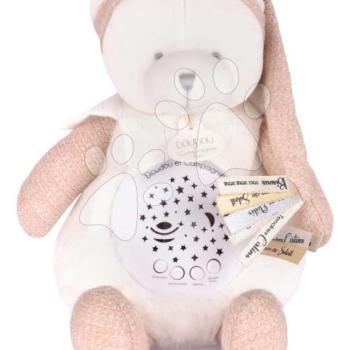 Plüss mackó Doudou 25 Years Musical Night Light Star Projector Pink Doudou et Compagnie fénnyel zenével és fehér zajjal rózsaszín 19 cm 0 hó-tól kép