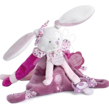 Plüss nyuszi cumitartó csipesszel Lapin Cerise Doudou Dummy Holder Doudou et Compagnie ajándékcsomagolásban rózsaszín 17 cm 0 hó-tól kép