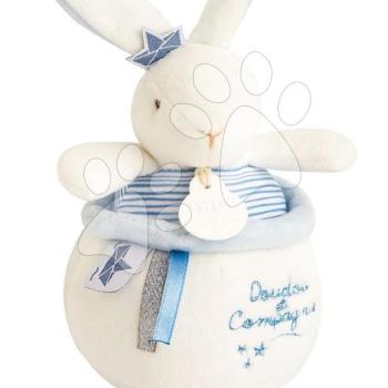 Plüss nyuszi dallammal Bunny Sailor Music Box Perlidoudou Doudou et Compagnie kék 14 cm ajándékcsomagolásban 0 hó-tól DC3520 kép