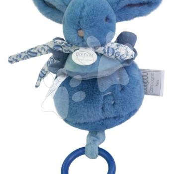 Plüss nyuszi dallammal Lapin Dodou Music Box Blue Doudou et Compagnie ajándékcsomagolásban kék 20 cm 0 hó-tól kép