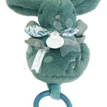 Plüss nyuszi dallammal Lapin Dodou Music Box Green Doudou et Compagnie ajándékcsomagolásban zöld 20 cm 0 hó-tól kép