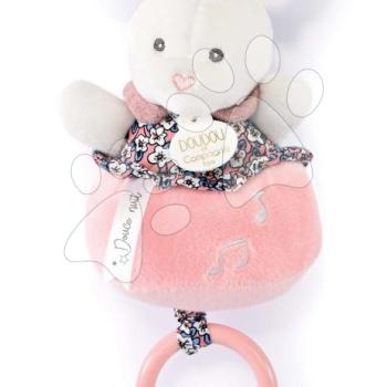 Plüss nyuszi dallammal Music Box Boh'aime Doudou et Compagnie rózsaszín 14 cm 0 hó-tól DC4028 kép