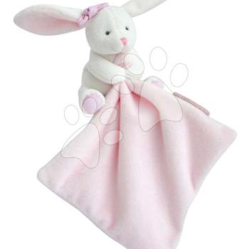 Plüss nyuszi dédelgetésre Bunny Flower Box Doudou et Compagnie ajándékcsomagolásban rózsaszín 10 cm 0 hó-tól DC3337 kép