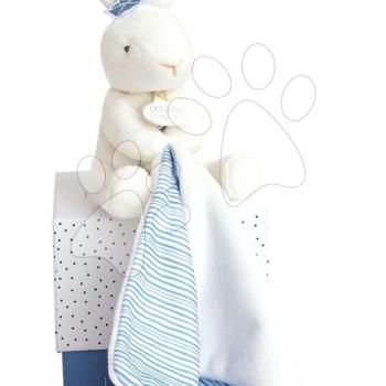 Plüss nyuszi dédelgetésre Bunny Sailor Perlidoudou Doudou et Compagnie kék 10 cm ajándékcsomagolásban 0 hó-tól DC3514 kép