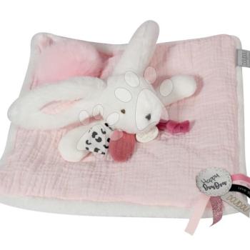 Plüss nyuszi dédelgetésre Happy Blush Doudou et Compagnie rózsaszín 25 cm ajándékcsomagolásban 0 hó-tól DC3744 kép