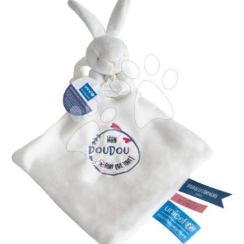 Plüss nyuszi dédelgetésre Mon Doudou Unicef Collection Doudou et Compagnie ajándékcsomagolás táskában 10 cm 0 hó-tól DC3715 kép