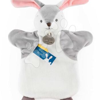 Plüss nyuszi kesztyűbáb Bunny Doudou et Compagnie szürkés-fehér 25 cm 0 hó-tól DC4008 kép