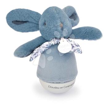Plüss nyuszi Musical Night Light Blue Doudou et Compagnie zenével fehér zajjal és fénnyel kék 16 cm 0 hó-tól kép