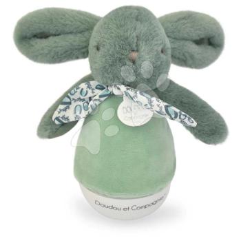 Plüss nyuszi Musical Night Light Green Doudou et Compagnie zenével fehér zajjal és fénnyel zöld 16 cm 0 hó-tól kép