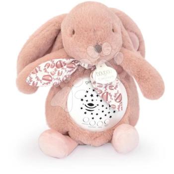 Plüss nyuszi Musical Night Light Star Projector Pink Doudou et Compagnie fénnyel zenével és fehér zajjal rózsaszín 16 cm 0 hó-tól kép