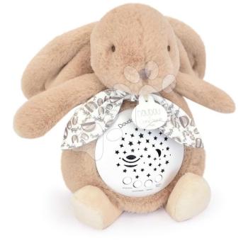 Plüss nyuszi Musical Night Light Star Projector Sand Beige Doudou et Compagnie fénnyel zenével és fehér zajjal bézs 16 cm 0 hó-tól kép