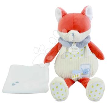 Plüss róka kendővel dédelgetésre Romarin the Fox In my Garden Pantin with a Comforter Doudou et Compagnie ajándékcsomagolásban 28 cm 0 hó-tól kép