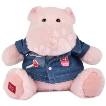 Plüss víziló farmer ingben Pink Mallow Hippo Histoire d’ Ours rózsaszín 20 cm 0 hó-tól kép