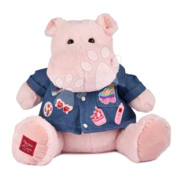 Plüss víziló farmer ingben Pink Mallow Hippo Histoire d’ Ours rózsaszín 38 cm 0 hó-tól kép