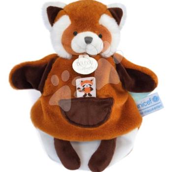 Plüss vörös macskamedve kesztyűbáb Red Panda Hand Puppet Unicef Collection Doudou et Compagnie ajándékcsomagolásban piros 25 cm 0 hó-tól kép
