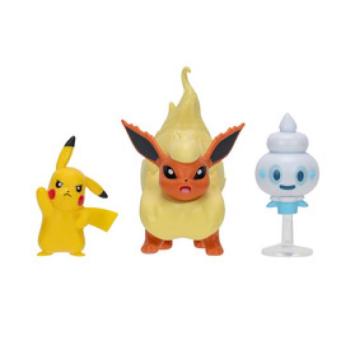 Pokémon 3 db-os figura csomag - Pikachu, Vanillite, Flareon kép