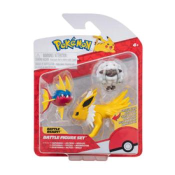 Pokémon 3 db-os figura csomag - Wooloo, Carvanha, Jolteon kép