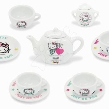 Porcelán teáskészlet Hello Kitty Smoby 12 darabos minőségi porcelánból kép