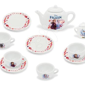 Porcelán teáskészlet Jégvarázs Frozen Disney Smoby teáskanna csészék és tányérok 12 darabos kép