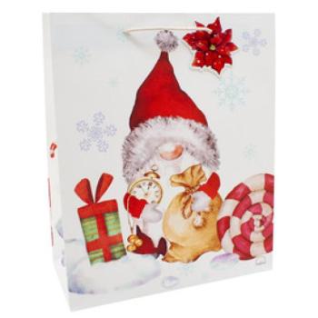 Prémium L-es papírtasak karácsonyi,  méret 26 x 32 cm kép