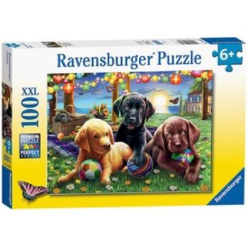 Puzzle 100 db - Kutyus piknik kép