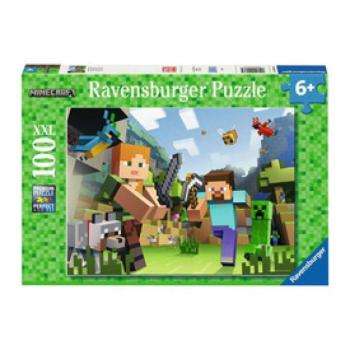 Puzzle 100 db - Minecraft Steve és Alex kép