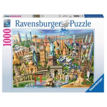 Puzzle 1000 db - A világ látnivalói kép